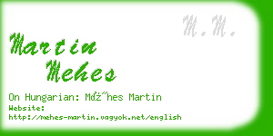 martin mehes business card